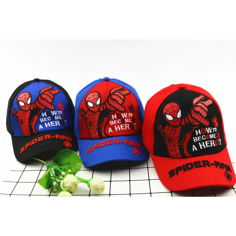 Детская кепка с рисунком из мультфильма Человек паук детская хлопковая
