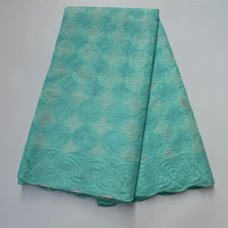 Новый дизайн зеленая швейцарская вуаль кружево в Швейцарии Высококачественная