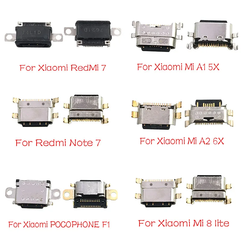 Разъем USB Type-C для Xiaomi Mi A1 A2 8 9 CC9E Max3 Mix 3 Redmi Note 7 Pro 2 шт. | Мобильные телефоны и
