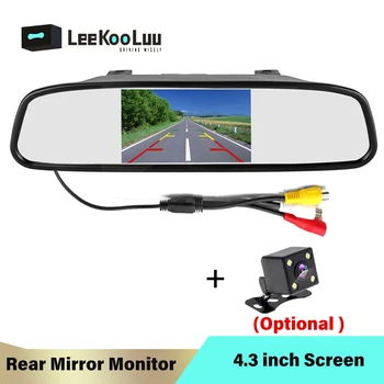 

LeeKooLuu 4.3 inch LCD Car Rearview Mirror Parking Monitor 2 Video Input For Rear View Camera Auto Parking Assistance System