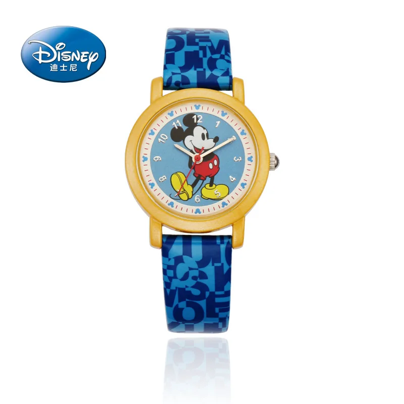 Disney Mickey Mouse кварцевые наручные часы для мальчиков и девочек детские с мультяшной