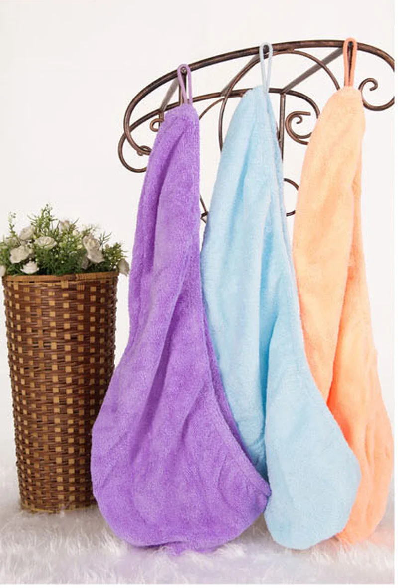Произвольный цвет микрофибра быстросохнущая ванна спа бантик обертывание Полотенце для волос для ванной Аксессуары для ванной комнаты