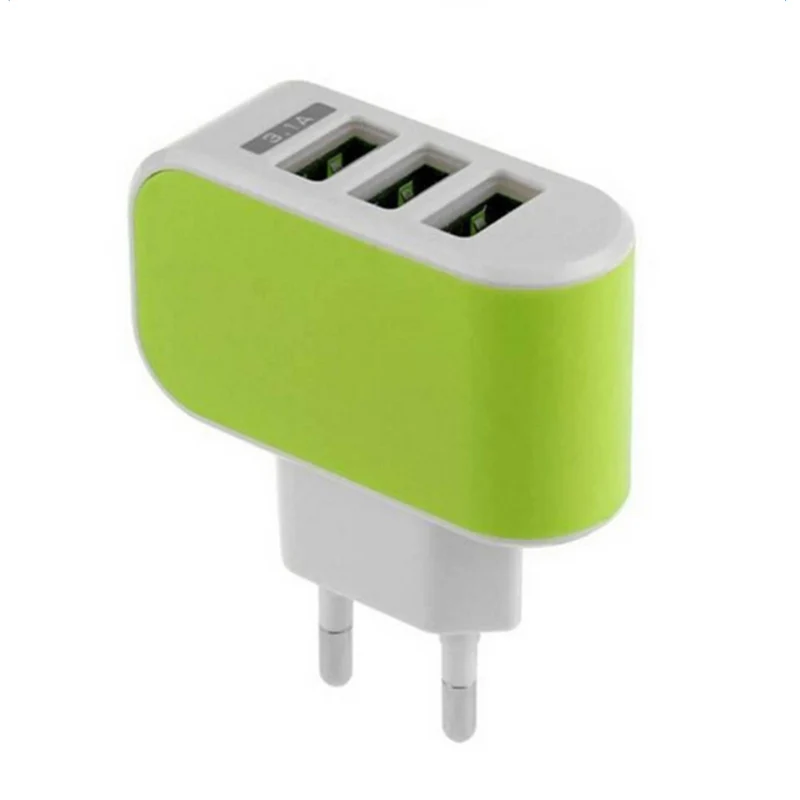 Зарядное устройство с 3 USB портами настенное электрическое зарядное для iPhone и