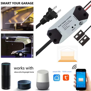 

Easy Install No Hub Universal Garage Door Opener Timing Remote Control Reminder 3000W Smart Home Security Recording Wifi Switch