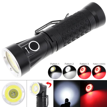 

Portable 2000LM COB LED Flashlight Support 4 Lighting Modes with Magnetic Base Adjustable Automobile Maintenance Work Lamp