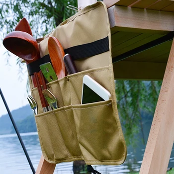 

Tableware Storage Bag 900D Oxford Cloth Outdoor Camping Picnic Portable Barbecue Tableware Storage Bag Hanging Bag Organizer