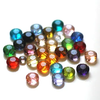 

16inches 6mm 8mm 10mm latest fashion crystal diy jewelry beads button shape flower cutting crystal glass beads create your style