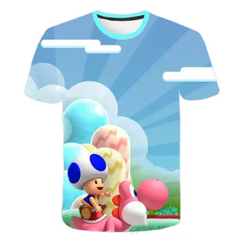 

2020 summer Mario boys clothes New Harajuku style Classic games Mario Bros 3D print t-shirts hip hop kids clothes Street T-shirt