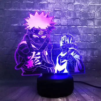 

Anime Naruto Uzumaki Led Night Light Team 7 Sasuke Kakashi Hatake Kids Bedroom Nightlight Itachi Uchiha 3d Lamp Child Xmas Gift