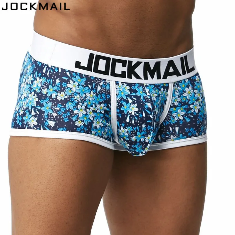 JOCKMAIL, Фирменное Сексуальное мужское нижнее белье, боксеры, трусы, гей, с мешочком для пениса, домашняя одежда для сна, высокое качество, мужское нижнее белье, боксеры, шорты, одежда для сна