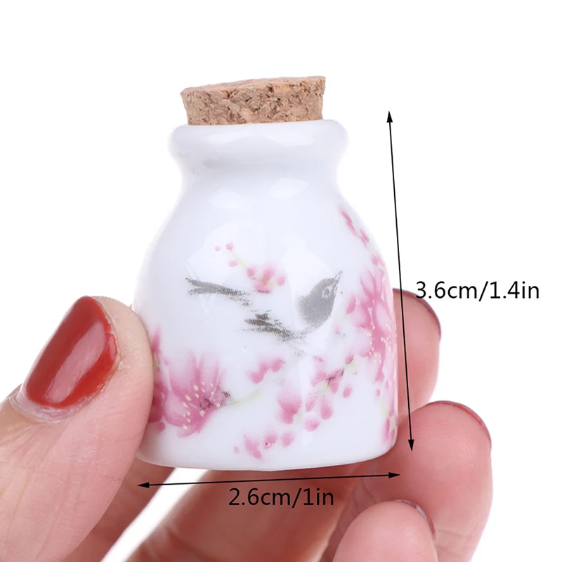DIY Nail Art Tools Peony Mini Ceramic Glass Dappen Dish Bowl Cup Wood Lid Acrylic Liquid Glitter Powder Bottle