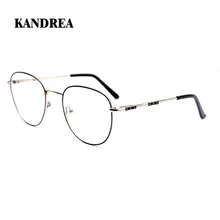 KANDREA новые модные женские очки оправа металлические дужки с бурильной оправой Большие оптические очки по рецепту