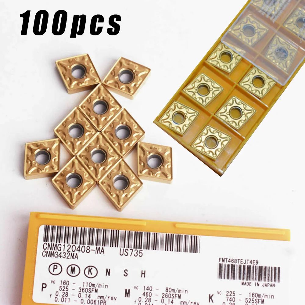 

Copper Carbide Inserts Aluminum Set CNMG120408-MA US735 CNMG432 MA SU735