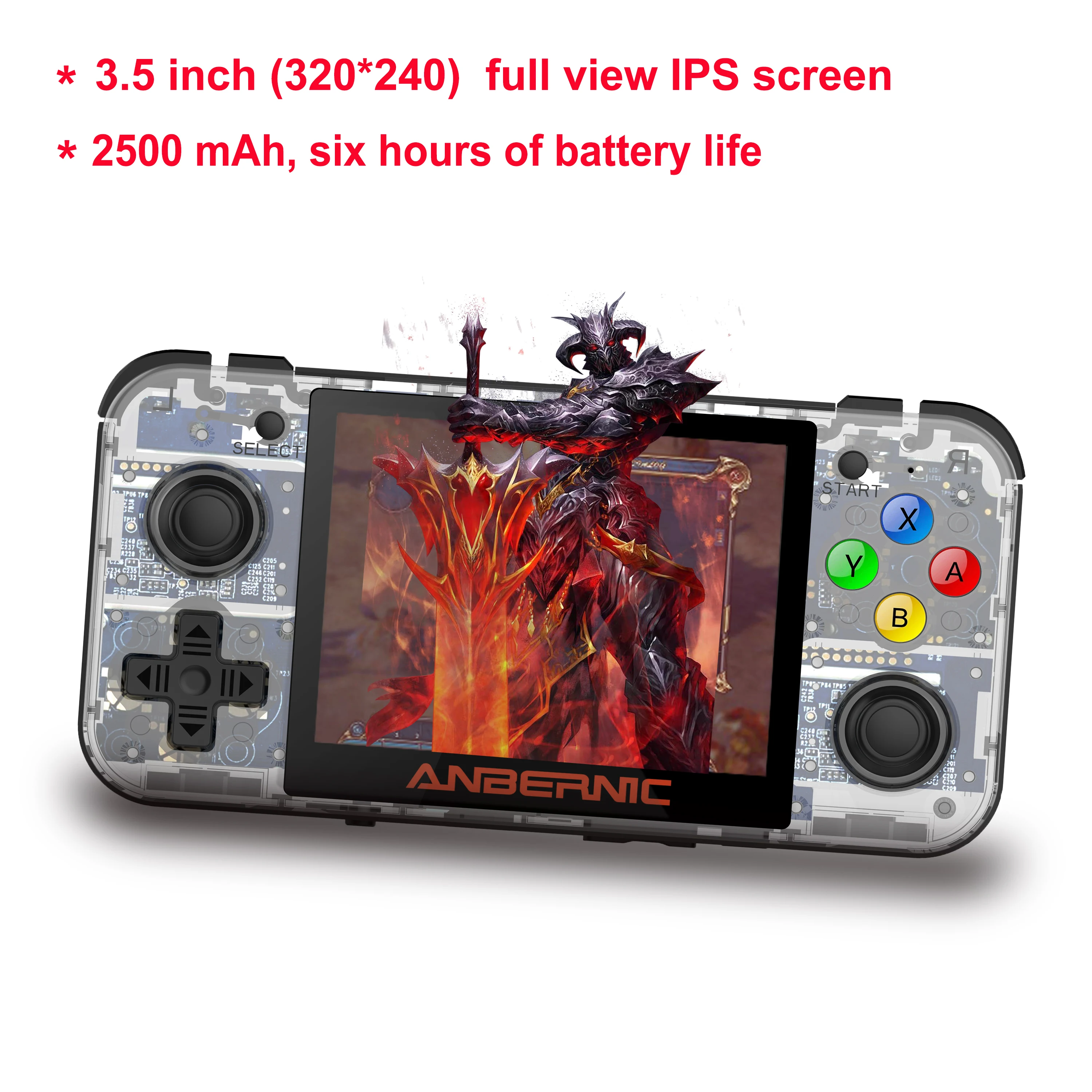 NEW ANBERNIC Retro game 350 Video games Upgrade game console ps1 game 64bit opendingux 3.5 inch 2500+ games RG350 Child gift IPS