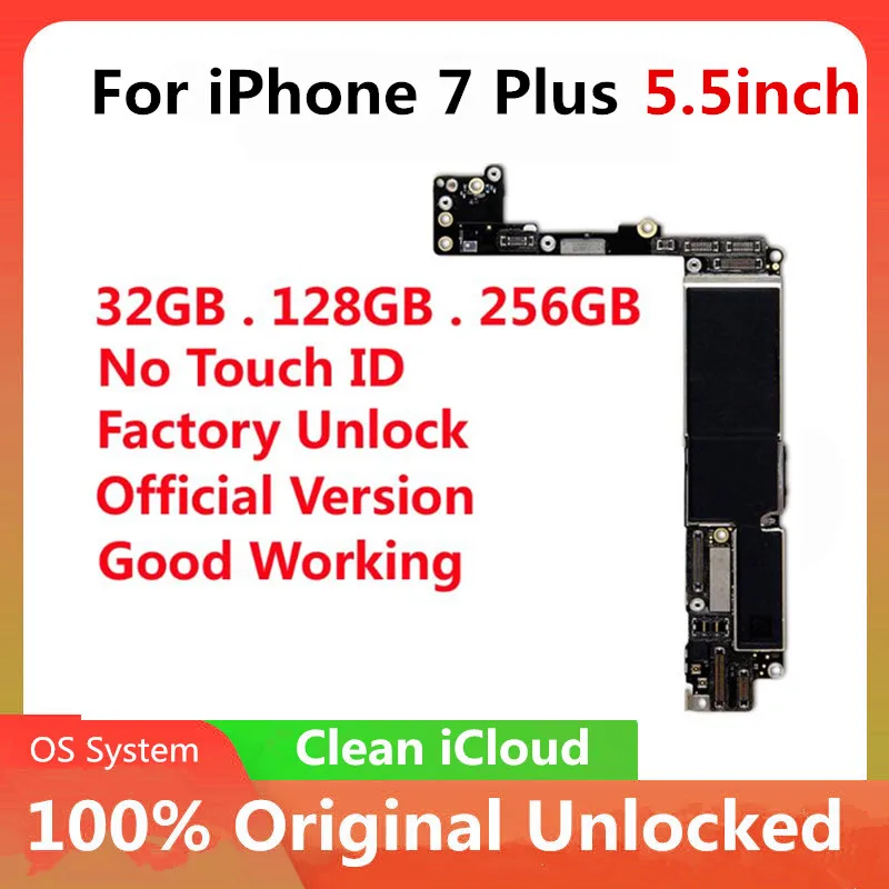 Оригинальная материнская плата для IPhone 7 Plus 5 дюйма со сканером отпечатков