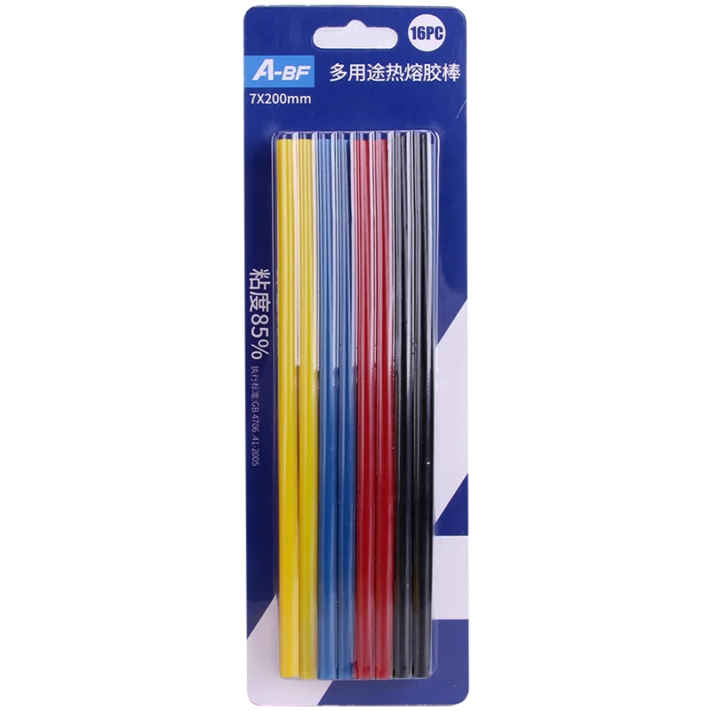 7x200mm(16pcs) A-BF клеевые палочки с высокой вязкостью, силиконовый клей и альбом для рукоделия, бытовые Детские DIY Инструменты для клеевого пистолета JQ-8835/JQ8835B 16 шт - Цвет: 7x200mm(16pcs)