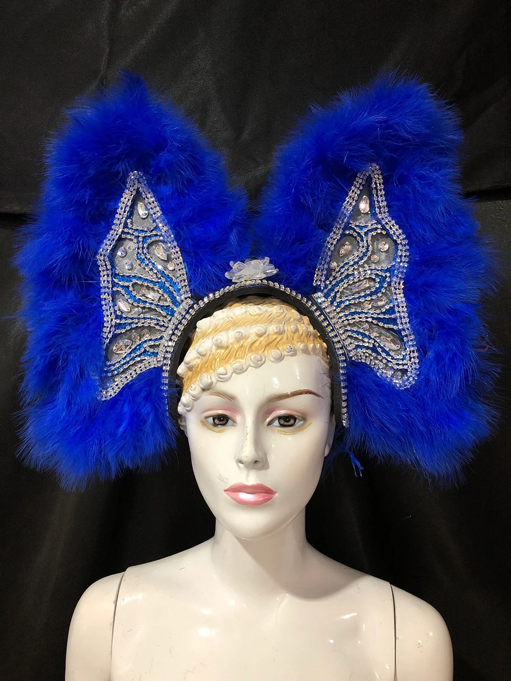 Custome Samba Танцевальный сценический костюм Страусиные волосы спина открытие перо головной убор Карнавал Танцы Аксессуары Головные уборы