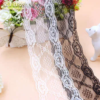 

50yards 7.5cm non-elastic sexy lace trimming non-stretch lace ribbon for sexy underwear DIY decoration bra accessories