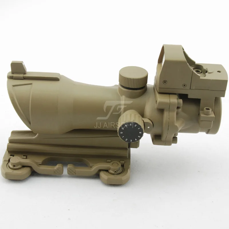 JJ страйкбол ACOG Стиль 4x32 область полное освещение w QD крепление и мини красная