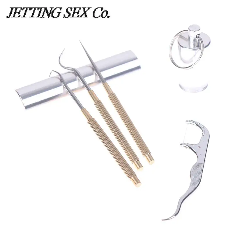 5Pcs Reusable Toothpick Travel Fruit Fork Metal Flossing Teeth Cleaning