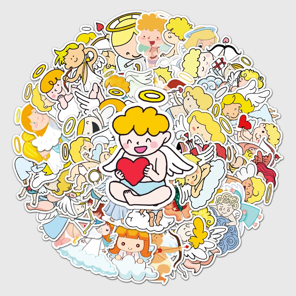 

10/50PCS Cute Little Angel Sticker DIY Scrapbooking Base Mobile Diary Happy Plan Gift Sealing Decoration Aesthetic Sticker Toy