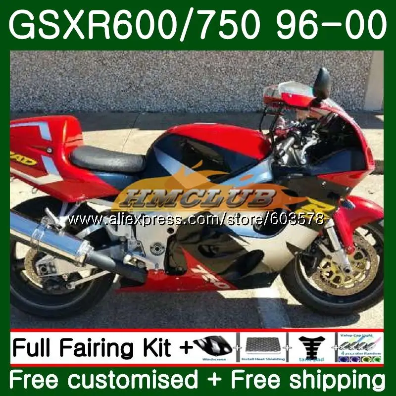 

Body For SUZUKI SRAD GSXR600 1996 1997 1998 1999 2000 1CL.71 Factory red GSXR750 GSX-R600 GSXR 750 600 96 97 98 99 00 Fairing
