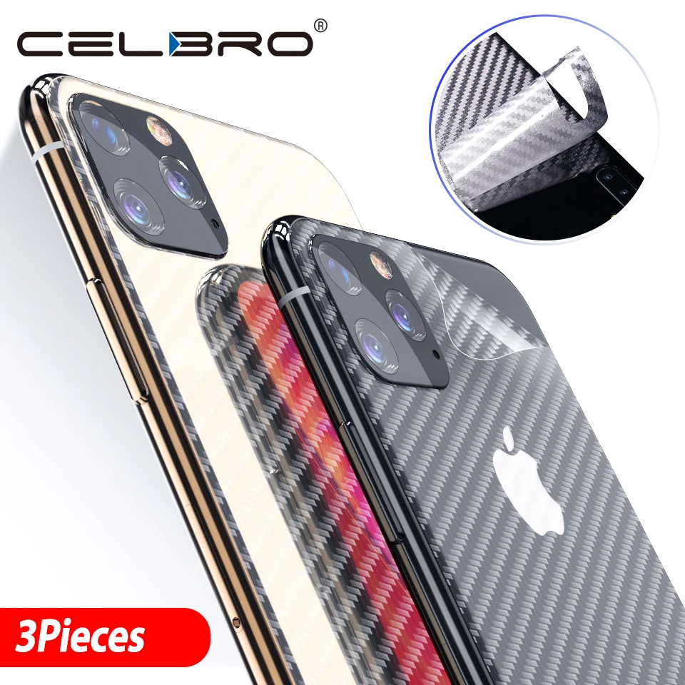 

Carbon Fiber Sticker for iPhone 11 pro max Back Screen Protector for iPhone 11 pro 2019 Protective Film Sticker Full Protection