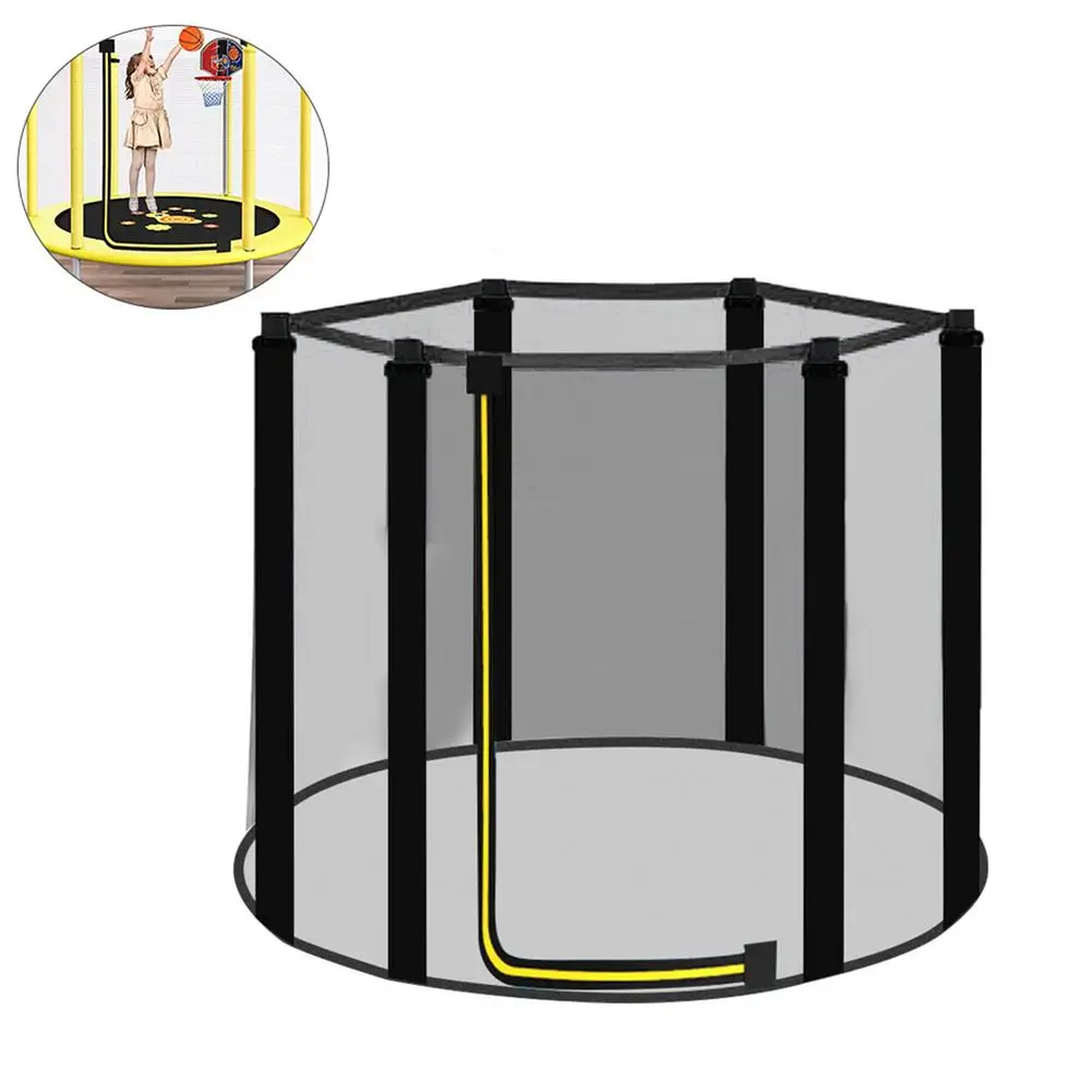 Children Trampoline Trampoline Protective Cover Trampoline Replacement Net Round Kids Mini Trampoline Enclosure Net Pad Rebounder Outdoor Exercise Home Toys Jumping Bed Safety Net Protection Guard