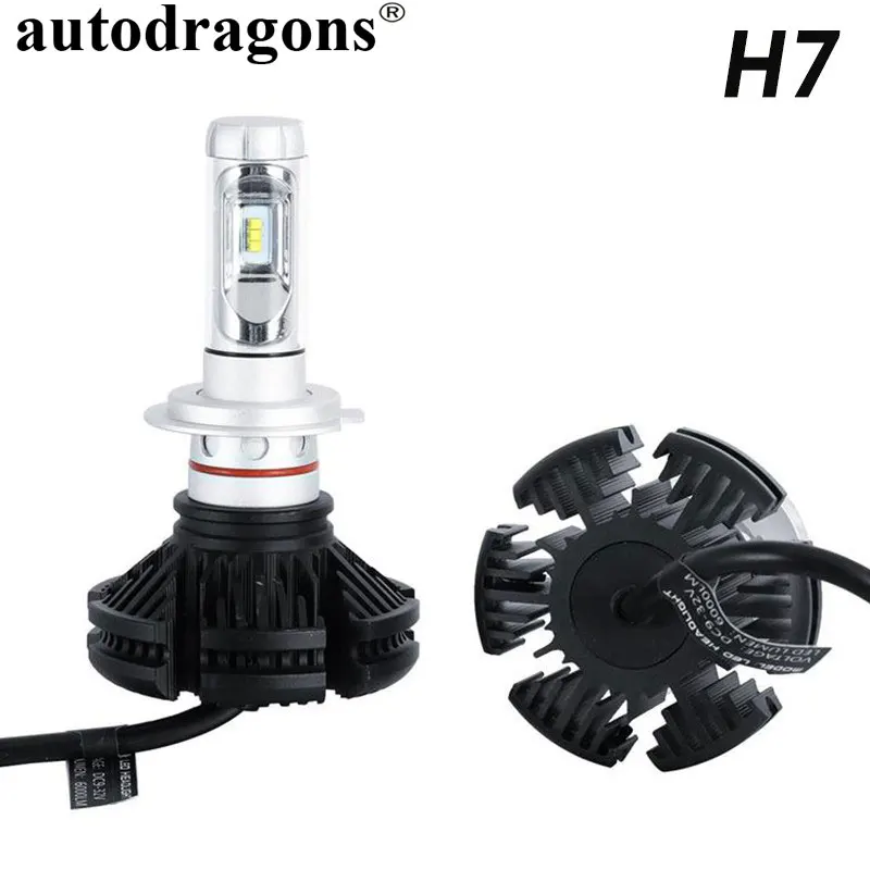 Универсальный супер яркая автомобильная светодиодная лампа для фары X3 H1 H3 H4 H7 H9 H13 880 881 9004 9005 9006 жизнь 30000 часов