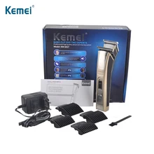 KEMEI Водонепроницаемая машинка для стрижки волос, электрический триммер для волос, перезаряжаемая машинка для стрижки волос с 4 концевыми гребнями, машинка для резки, триммер с одним лезвием