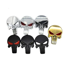 Rhino Tuning THE Punisher Body Badge 3D Skull Sticker Metal Auto Emblem For The Whole Body QX80 FX35 G25 Q70 Qx60 Car-styling