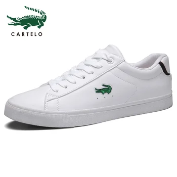 

CARTELO men's shoes new casual shoes men's leather flat shoes with low-cut sneakers small white shoes breathable