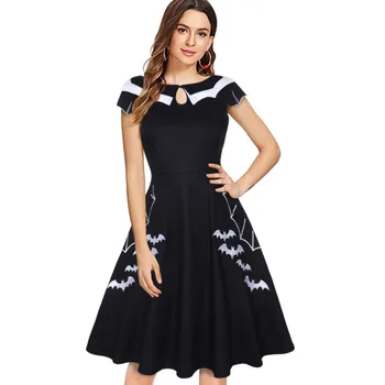 

BGW HT4913 Black Scoop Neck A Line Cocktail Dresses Short Sleeves Knee Length 2020 Abiti Da Cerimonia Da Cocktail