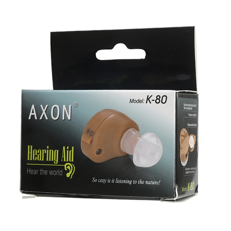 AXON K-80 слуховой аппарат усилитель звука перезаряжаемый мини слуховые аппараты невидимые слуховые аппараты для пожилых глухих слуховых аппаратов