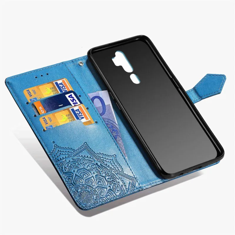 OEEKOL Datura Flower Flip Cover Leather Case for OPPO A9 /A5 /A1k/Reno A/Reno Ace/Reno Z/Reno2 Z