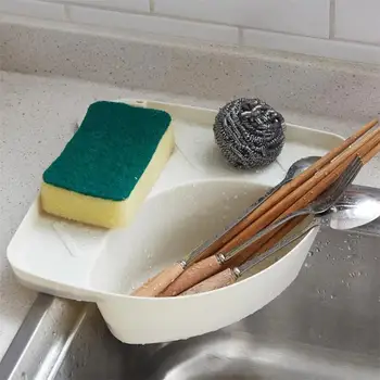 

Multifunctional Plastic Drain Rack Storage Rack Kitchen Sink Triangle Storage Rack Drain Rack Suction Cup Kitchen Y9Y085B12