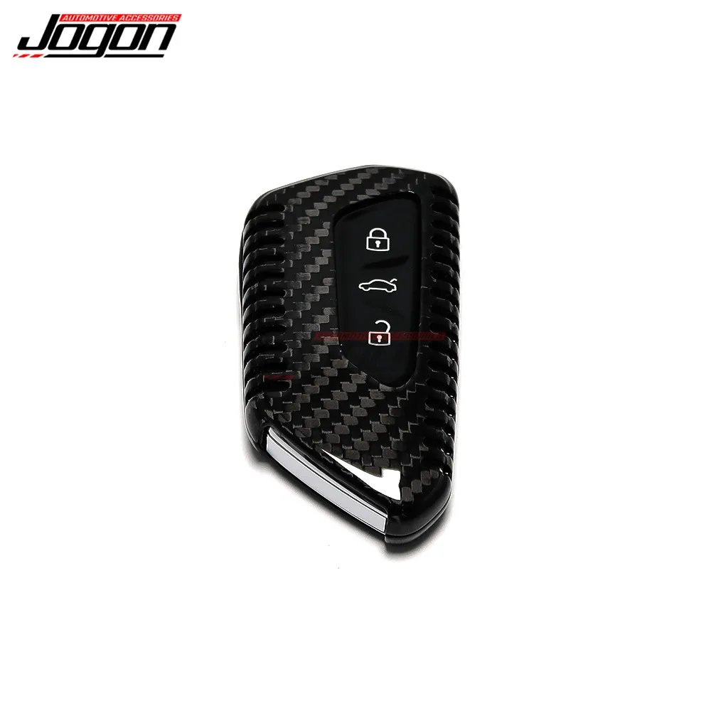 폭스바겐 VW 골프 8 Mk8 GTI GTD R 2020 2021 자동차 액세서리용 리얼 카본 리모컨 케이스 홀더 키 케이스