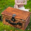 Handmade Wicker Picnic Basket For 2/4 Person With Waterproof Picnic Blanket Food Fruit Baskets For Camping By The Lake Beach 2