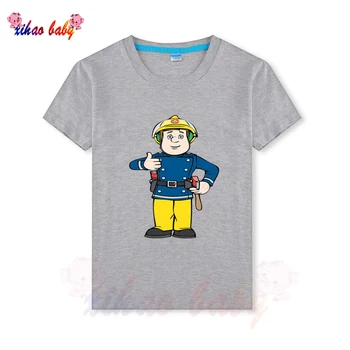 

Girls Boys Fireman Birthday TShirt Children Clothing Girls Tops Boys Tshirt Kids clothes Fireman Birthday gift Tshirt