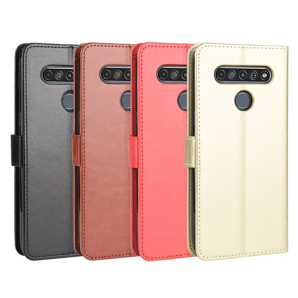 Custodia Per LG K41S/K51S Con Stampa Tigre In Rilievo E Portafoglio – Pelle PU Nera
