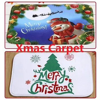 

59x39.5cm Carpet Shower Floor Antislip Flannel Bathroom Rug Tub Foam Santa Claus