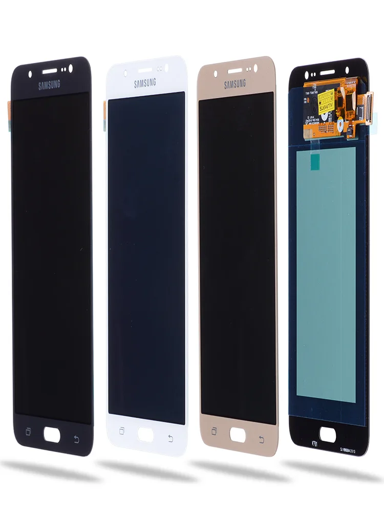 Дисплей для SAMSUNG Galaxy J7 в сборе с тачскрином на рамке черный белый золотой