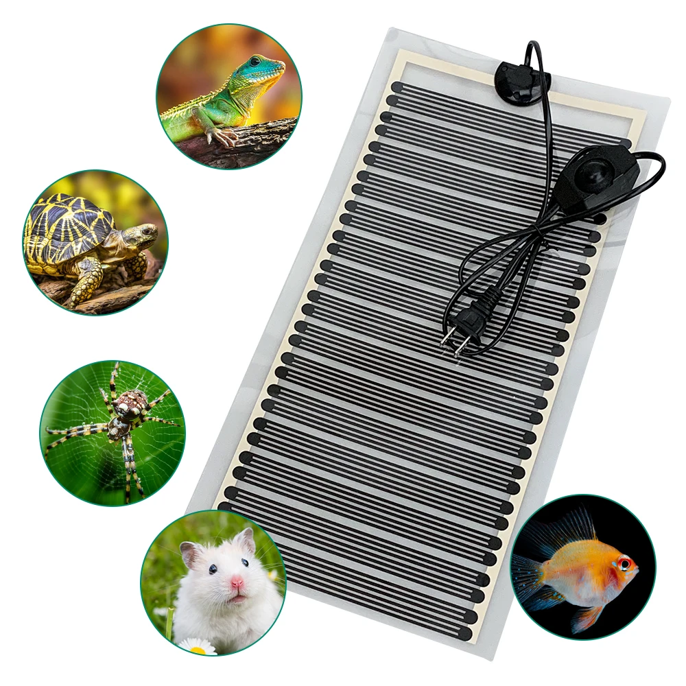 

Reptile Heating Pad Heat Warm Pad Incubator Mat For Lizard Turtle Snake Adjustable Temperature Controller EU/US Plug 5-35W