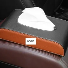 Кожаный Автомобильный подлокотник коробка для салфеток автоматический насос держатель кассеты съемная коробка для бумажных салфеток Органайзер Подходит для BMW