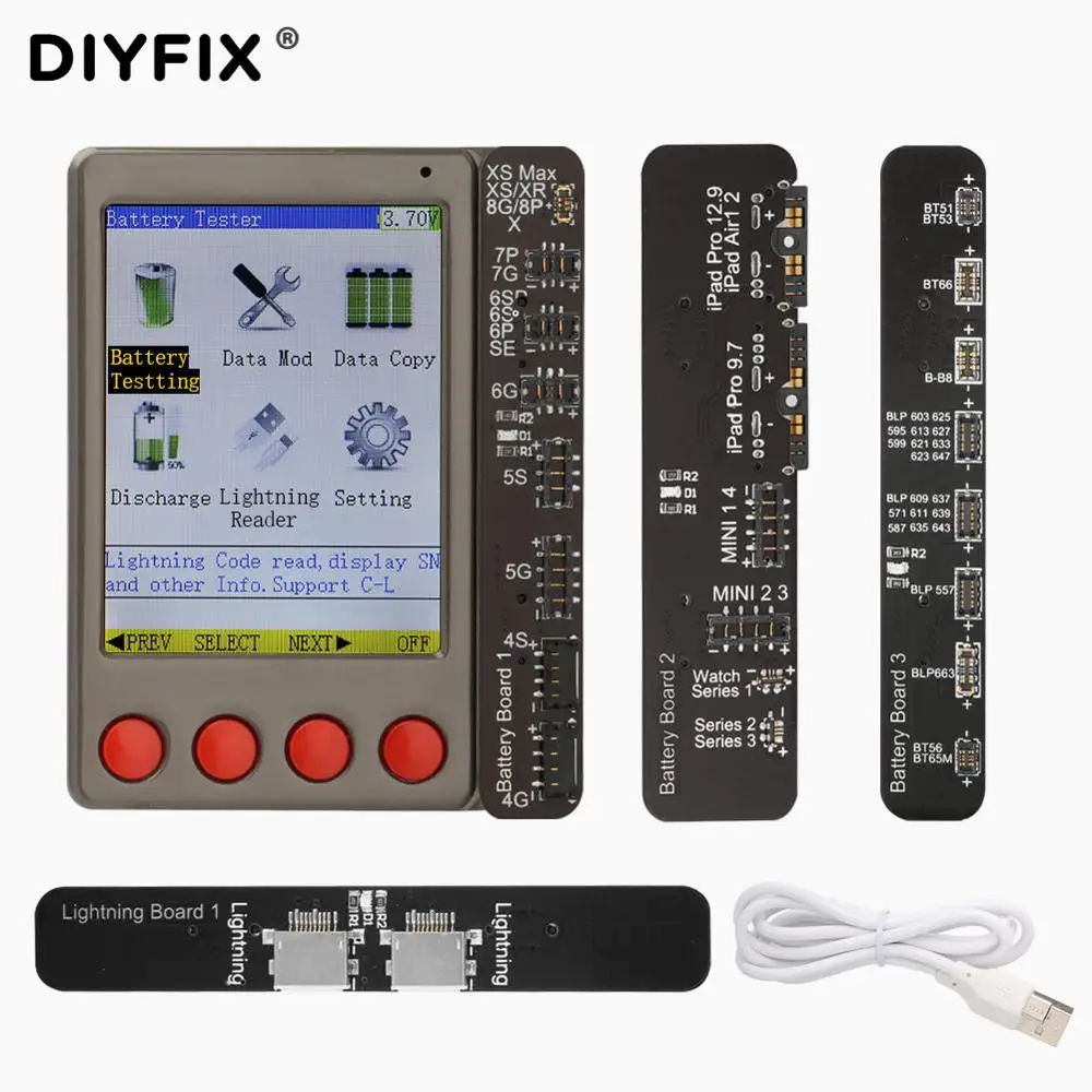 Diyfix Phone Battery Tester Data Line Headphone Cable Diagnostic Tool