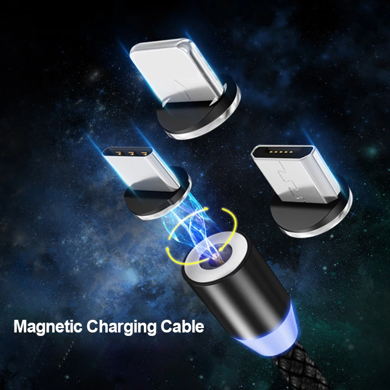 Магнитный usb кабель PUJIMAX 3 в 1 для iPhone Xs 8 USB Type C и Micro нейлоновой оплетке Samsung Xiaomi Huawei