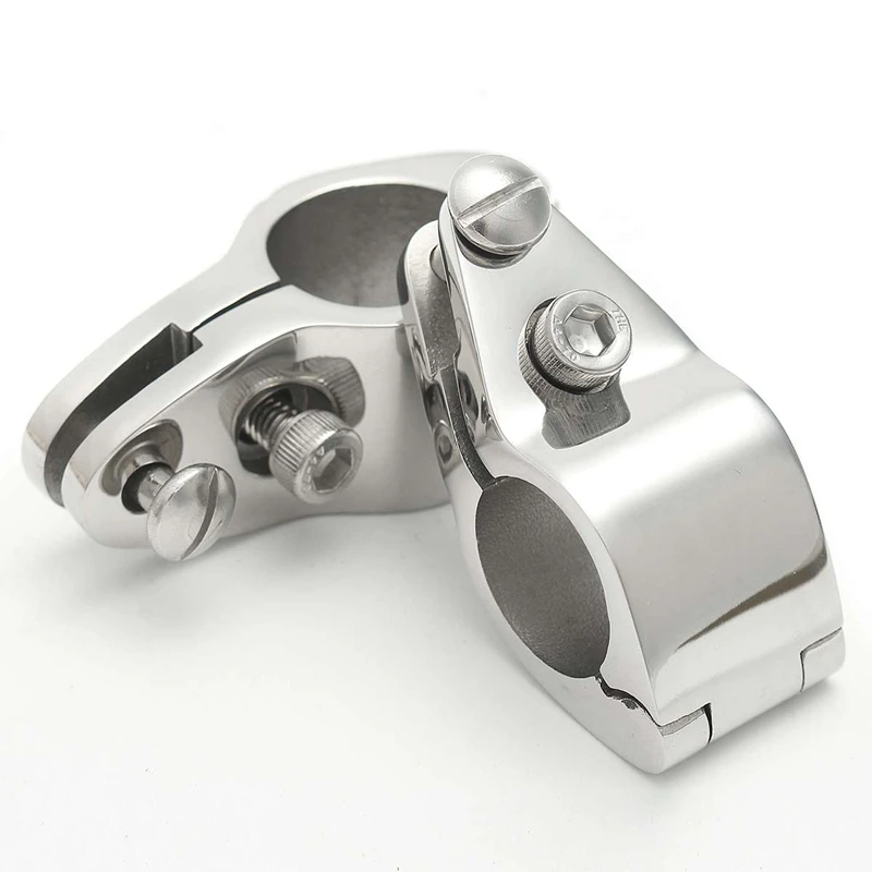25 мм штуцер лодка Бимини Топ шарнирная челюсть горка морской аппаратные средства 316 нержавеющая сталь с 2 винтами легко установить