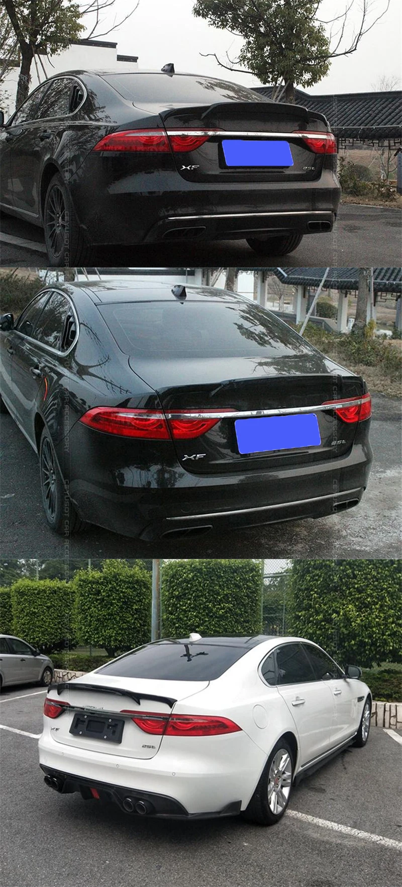 Для спойлер из углеволокна Jaguar XF Багажник крыло багажника задний бампер спойлер- задний губа седан крыло хвост Jaguar XF