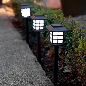 

2pcs Solar Lantern Lawn Lamps Outdoor Garden Solar Spotlight Pathway Landscape Retro Solar Underground Light