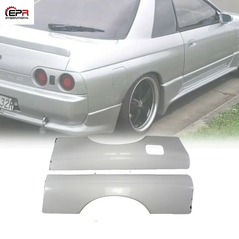 WID Style FRP Fiber Unpainted Rear Fender+30MM Mudguards For Nissan Skyline R32 GTS Car accessories Exterior Bodykits | Автомобили и